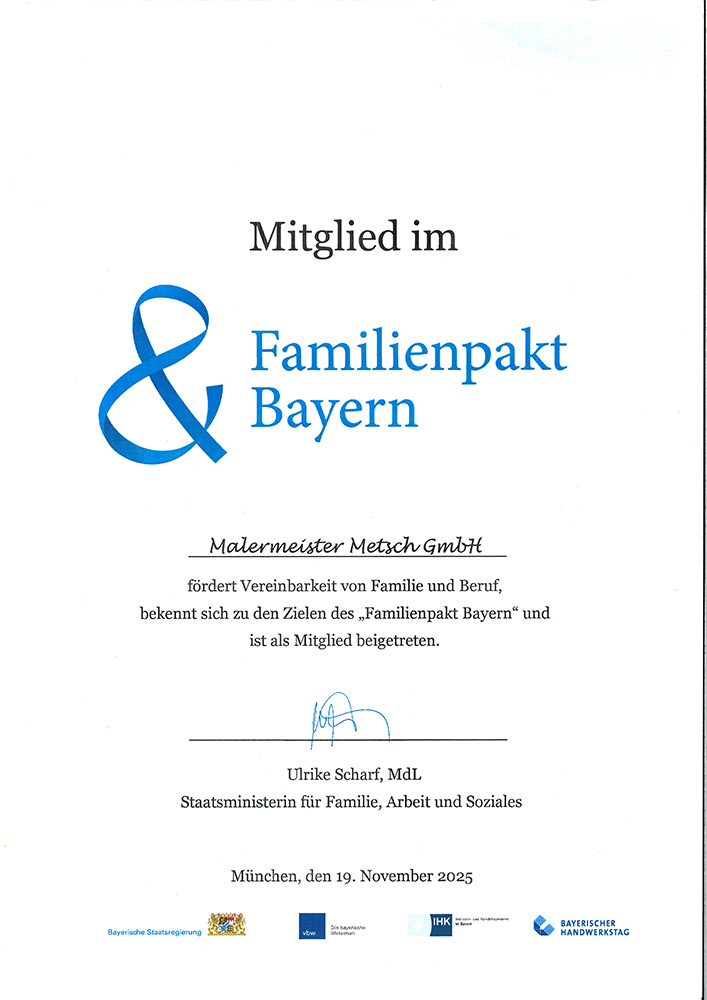 Auszeichnung Malermeister Metsch – Urkunde 4