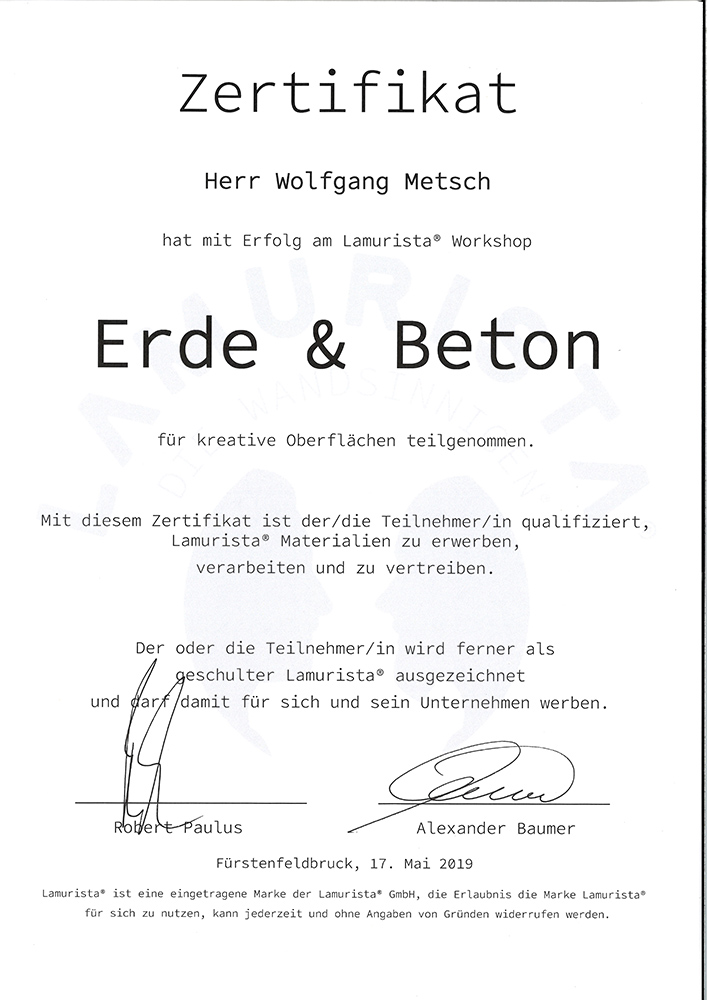Auszeichnung Malermeister Metsch – Urkunde 20